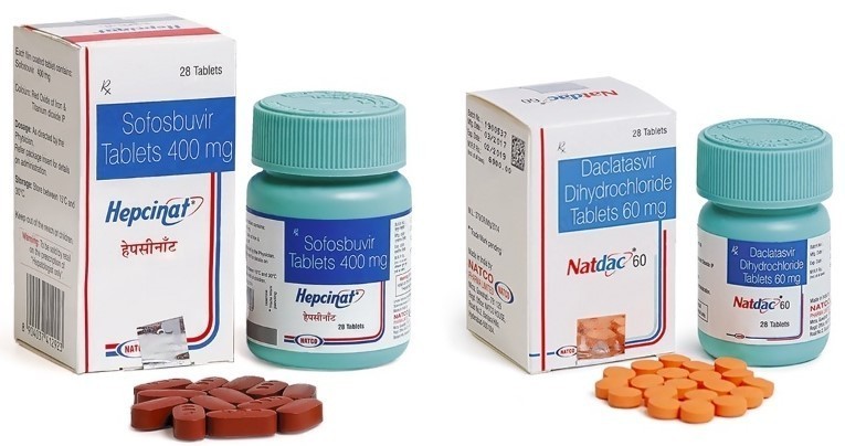 Купить Софосбувир Даклатасвир курс 12 недель Natco Pharma 